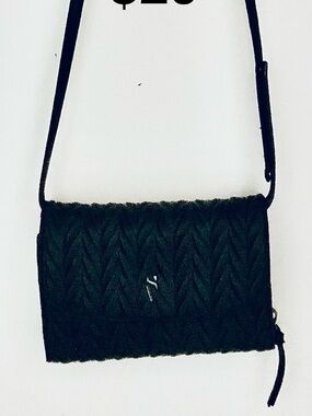 Simply Vera Quilted Crossbody Shoulder Bag in Black